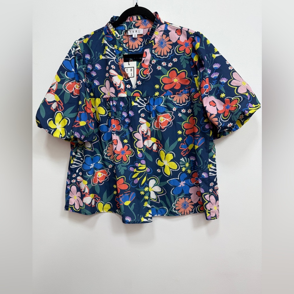 THML Floral Women's Top - Multicolor, NWT. - Picture 2 of 3